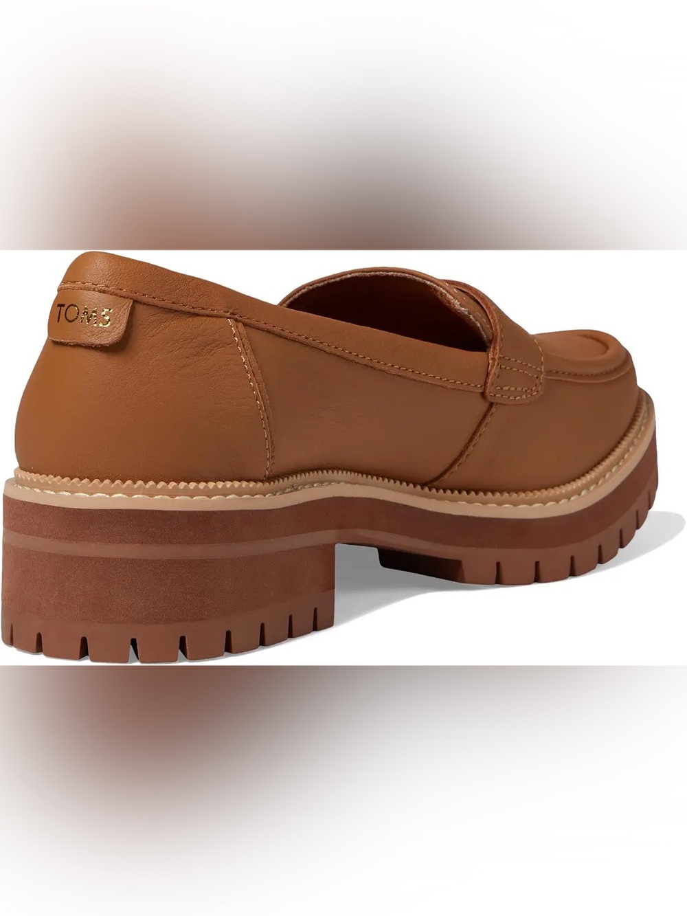 Toms Chestnut Brown Cara Penny Loafers - Picture 5 of 7
